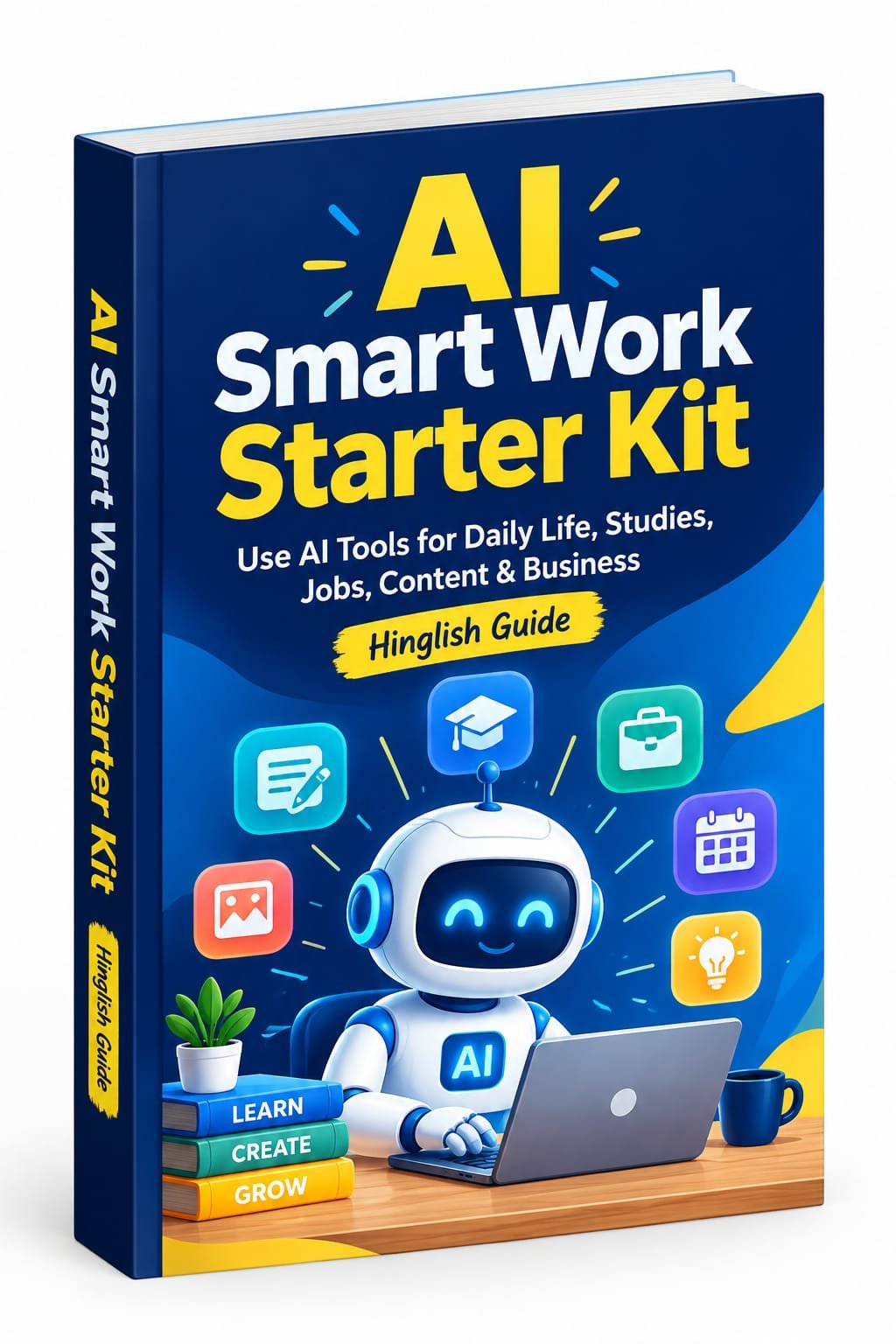 AI Smart Work Starter Kit Hinglish eBook 3D cover